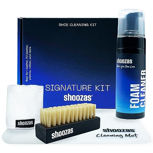 Shoozas Shoe Cleaner Kit - No Water Needed, Quick Dry, Non-Toxic, Safe on all Materials, Includes Cleaning Mat and Premium Reusable Bag