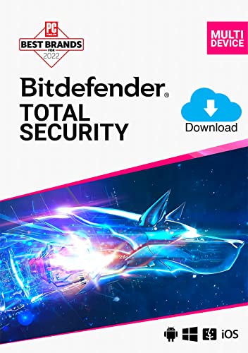 Bitdefender Total Security - 5 Devices | 1 year Subscription | PC/Mac | Activation Code by email