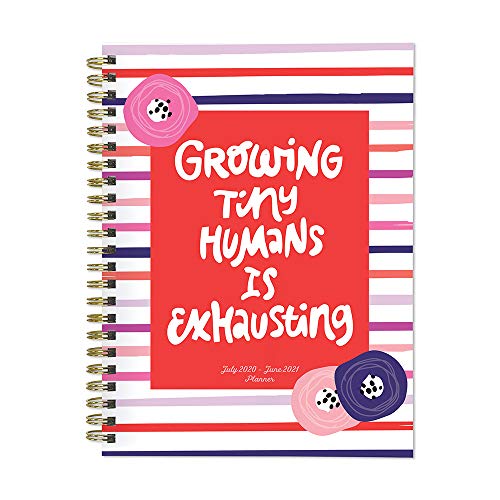 Exhausted Mom Medium Daily Weekly Monthly July 2020 - June 2021 Planner + Coordinating Planning Stickers