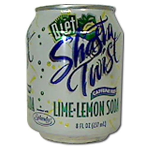 Shasta Diet Lime Lemon Soda, 8 ounce -- 48 per case.