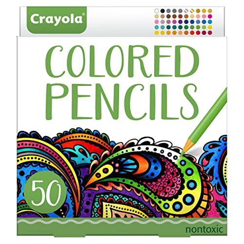 Crayola Colored Pencils For Adults (50 Count), Color Pencil Set, Adult Coloring Supplies, Gifts [Amazon Exclusive]