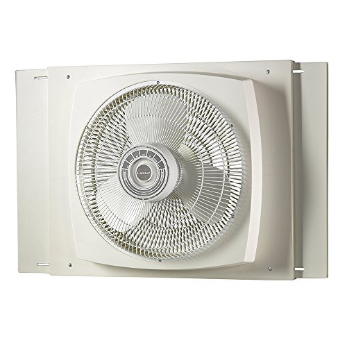 Lasko 2155A 16″ Electrically Reversible Window Fan-Features Storm Guard and 3 Intake and 3 Exhaust Speeds, 2155