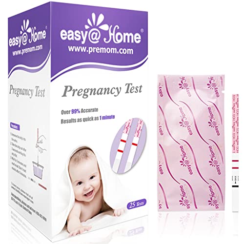 Pregnancy Test Strips for Early Detection, Fertility Test Kit, 25 HCG Tests, Powered by Premom Ovulation Predictor iOS and Android APP, New Version- EZW1-S-25
