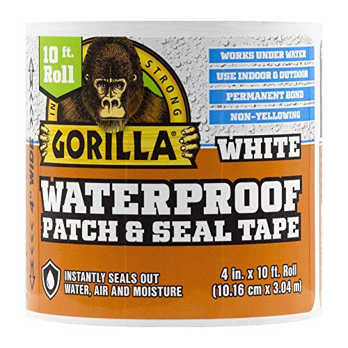 Gorilla Waterproof Patch & Seal Tape 4' x 10' White, (Pack of 1)