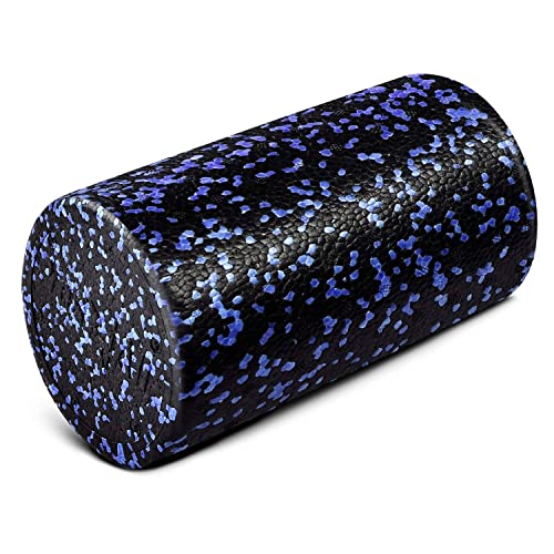 Yes4All High Density Foam Roller for Back, Variety of Sizes & Colors for Yoga, Pilates - Blue Speckled - 12 Inches