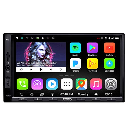 ATOTO A6 Pro A6Y2721PRB Double DIN Android Car Navigation Stereo - Dual Bluetooth w/aptX - Fast Phone Charge/Ultra Preamplifier - in Dash Entertainment Multimedia Radio,WiFi,Support 256G SD &More
