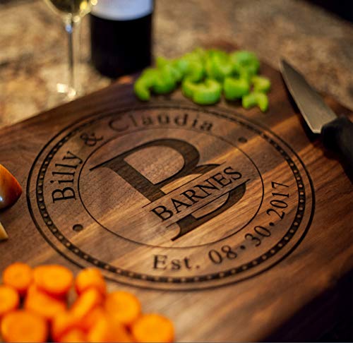 Wedding Anniversary Gifts for Women, Men, or Couples! USA Hand Crafted Cutting Boards Make For Great Personalized Gifts, Wedding Gifts, Christmas Gifts, Anniversary Gifts, Or Bridal Shower Gifts!