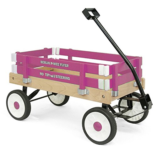 Berlin F257 Amish-Made Pee-Wee Flyer Ride-On Wagon, Hot Pink