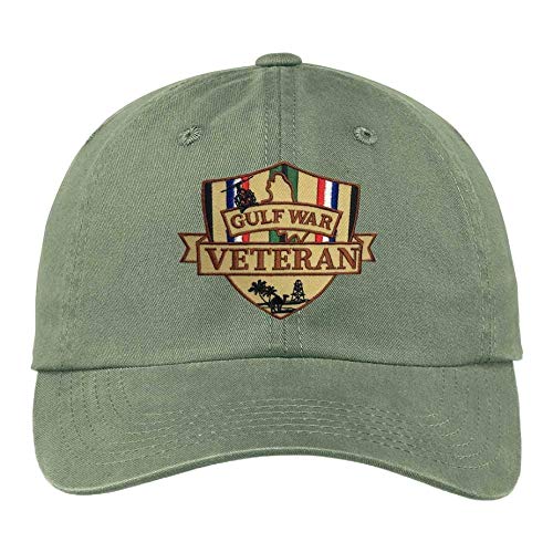 Gulf War Veteran Desert Storm/Desert Shield Hat with Shield and Ribbon Graphics