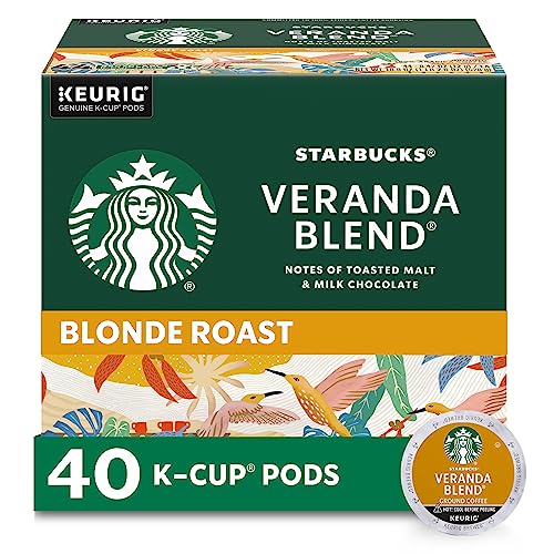 Starbucks Light Roast K-Cup Coffee Pods — Veranda for Keurig Brewers — 1 box (40 pods)