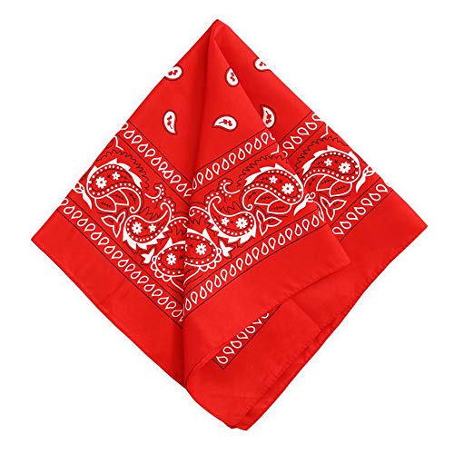 Large Bandana Handkerchief - Head Bandannas for Men & Women - Cowboy Bandana Pack - Bandana Set - Big Bandana