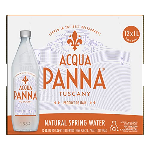 Acqua Panna Natural Spring Water, 33.8 Fl Oz (Pack of 12)