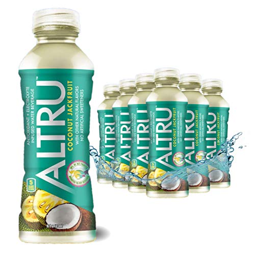 ALTRU Exotic Fruit Flavored Water with Patented Antioxidant & Electrolyte Blend with Glutathione, 12 pack (16 oz bottles), Keto, Zero Sugar (Coconut Jackfruit)