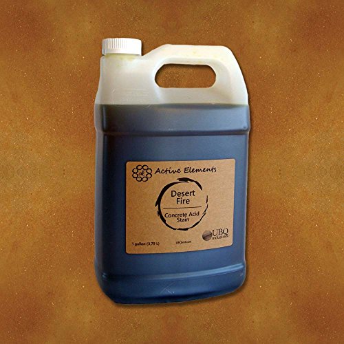 Official Concrete Acid Stain penetrating Acid Stain for Concrete Surfaces Desert Fire (red, Brown, Terra Cotta) - 1 Gallon