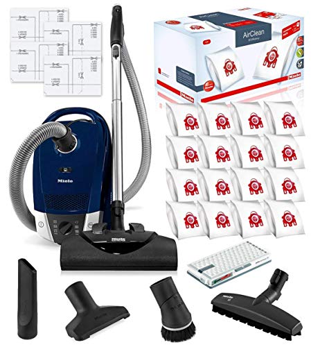 Miele Electro+ Canister Vacuum Marine Blue Performance Pack (2 Items)