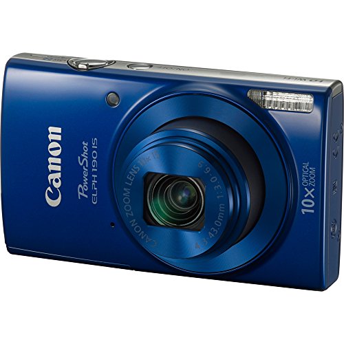 Canon PowerShot ELPH 190 Digital Camera w/ 10x Optical Zoom and Image Stabilization - Wi-Fi & NFC Enabled (Blue)
