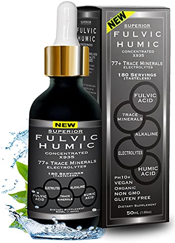 Trace Mineral Drops with Electrolytes - 77 Trace Minerals - 180 Servings- Restore Electrolytes, Improve Gut Health, Leaky Gut Repair - Plant Derived Ionic Trace Minerals from Fulvic & Humic Acid