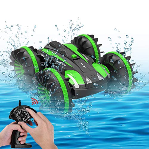 Seckton Amphibious RC Car for Kids Toys for 6-10 Year Old Boys 2.4 GHz Remote Control Boat Waterproof RC Monster Truck 4WD Remote Control Vehicle Gifts All Terrain Water Snow Pool Toy