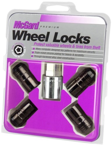 MCGARD 24216 Black Cone Seat Wheel Locks (M14X1.5 Thread Size) - Set of 4