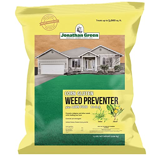 Jonathan Green 11591 Corn Gluten Lawn Fertilizer, 10-0-2 Formula, 5,000-Sq. Ft. Coverage - Quantity 1