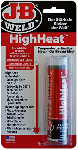 JB Weld 8297 -DEU HighHeat Heat-Resistant Epoxy Metal Putty for All High Temperature Work