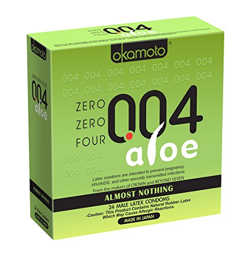 Okamoto 004 Aloe Condoms, 24 Count