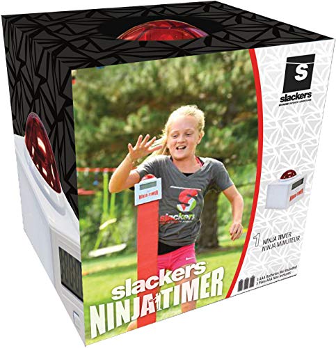 Slackers Ninjaline Obstacle Course Buzzer w/ LCD Display - Ninja Course Timer with Red Buzzer - Great Ninja Obstacle Course Addition!