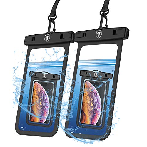 NJJEX Waterproof Phone Pouch [2 Pack] Cell Phone Dry Bag Case for Samsung Galaxy Note 20 Ultra S23 Ultra S22 S21+ S20 S10 S9 A03S A13 A14 A53 A02S A12 A32 A42 A52 iPhone 14 Pro Max 13 12 11 Xs Xr 8 7