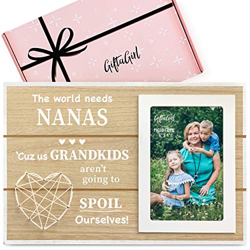 GIFTAGIRL Nana Gifts for Mothers Day or Birthday - Special Nana Gifts for Mothers Day or Nana Birthday Gifts, our Beautiful Nana Frames are Perfect for any Occasion and Arrive Beautifully Gift Boxed