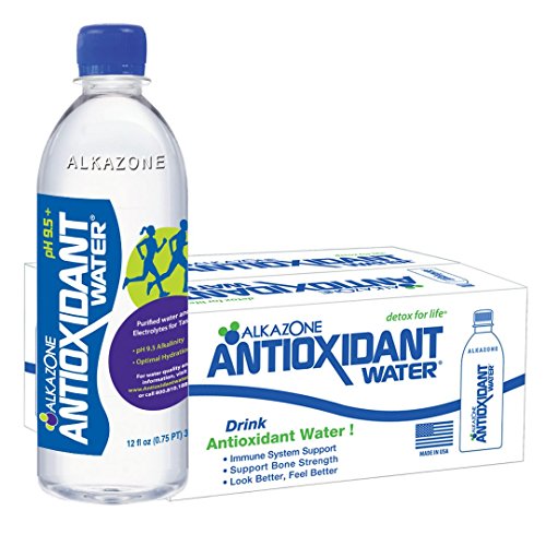 Alkazone Antioxidant 9.5 pH Alkaline Bottled Water, 12 oz, (Pack of 24)