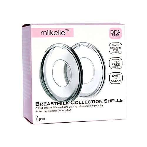 Milkelle Breast Shells, Milk Saver, Nursing Cups, Food Grade Silicone BPA-Free PP (Set of 2)