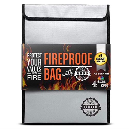 The Good Stuff Fireproof Document Bag [11x15] Protect Legal Documents with This Fireproof Bag, Ultra Safe Money Bags for Cash 2000°F Rated Safe Accessories