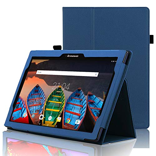 ACdream Case for Lenovo Tab 2 A10 / Lenovo Tab3 10 Business ONLY, Folio Leather Smart Cover Case for Lenovo Tab2 A10-70 / Tab2 A10-30 / TAB-X103F Tab 10 / Tab3 10 Business Tablet - Dark Blue