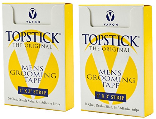 Vapon Topstick 1' X 3' - 50 Strips in each box (2 boxes) Hypo-Allergenic All Purpose Clear Double Tape