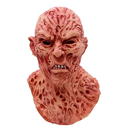 Halloween Creepy Latex Mask Horror Scary Monster Deluxe Evil Devil Mask for Adults A Nightmare On Elm Street