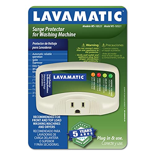 Lavamatic WS-10521 Electronic Surge Protector for Washing Machine – Front Top Load Washers