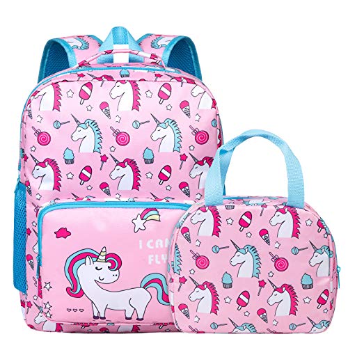 D.SLOATE Backpack for Boys Girls, Toddler, Kids, Teen, School Bookbag For Elementary Kindergarten Student, Preschool Children (Unicorn)