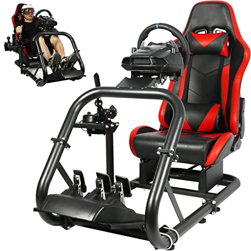 Dardoo G920 Racing Simulator Cockpit with Seat Gaming Steering Wheel Stand with Shifter Lever Fits for Logitech G29 G920&G923 Thrustmaster T300RS TX Fanatec PC Xbox, Without Steering wheel, pedal, handbrake