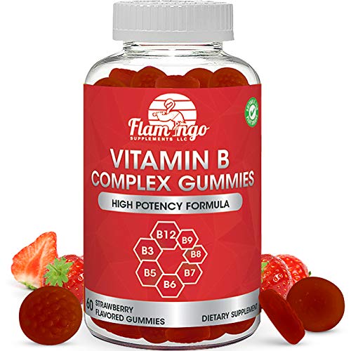 Vitamin B Complex Gummies: Vitamin B12, B7, B6, B3 (Niacin), B5, B8, B9 (Folate)- Third Party Tested- Supports Prenatal- Vegan Diet- Older Adults -Hair - B Complex Vitamin Supplement- Two Month Supply