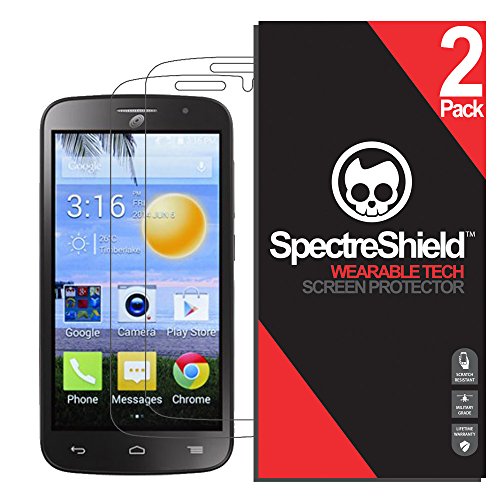 Spectre Shield (2-Pack) Screen Protector for Alcatel Onetouch Pop Icon Screen Protector Case Friendly Accessories Flexible Full Coverage Clear TPU Film