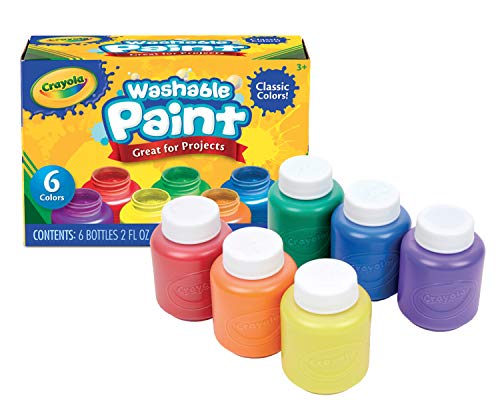 Crayola Washable Kids Paint, 6 Count, Kids At Home Activities, Painting Supplies, Gift, Assorted