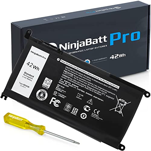 NinjaBatt Battery for Dell WDX0R P69G YRDD6 Inspiron 15 5000 7000 Series 15-5000 15-7000 13-7000 5570 5567 7579 5578 5568 7569 5579 5565 7573 13 7378 5378 7368 5379 5368 7375 - [42Wh/11.4v]