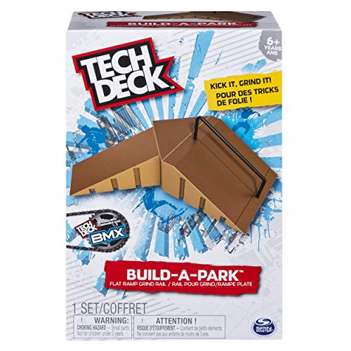 TECH DECK - Build-A-Park - Flat Ramp Grind Rail (Brown)