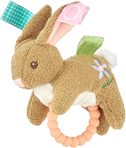 Taggies Teether Baby Rattle, 6', Harmony Bunny