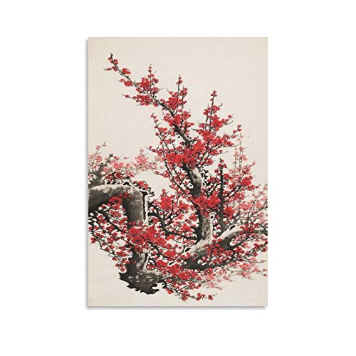 Klan Plum Blossom Korean Painting Living Room Art World Classic Masterpiece Art Decorative Painting Canvas Art Poster and Wall Art Picture Print Modern Family Bedroom Decor Posters 08×12inch(20×30cm)