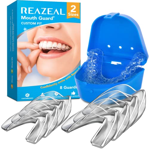 Mouth Guard for Grinding Teeth and Clenching Anti Grinding Teeth Custom Moldable Dental Night Guard Dental Night Guards to Prevent Bruxism Pack - 8