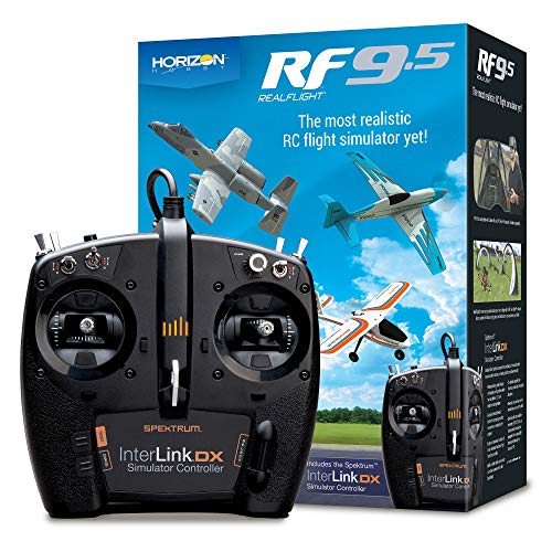 RealFlight 9.5 Radio Control RC Flight Simulator Software with Spektrum Interlink-DX Controller, RFL1200