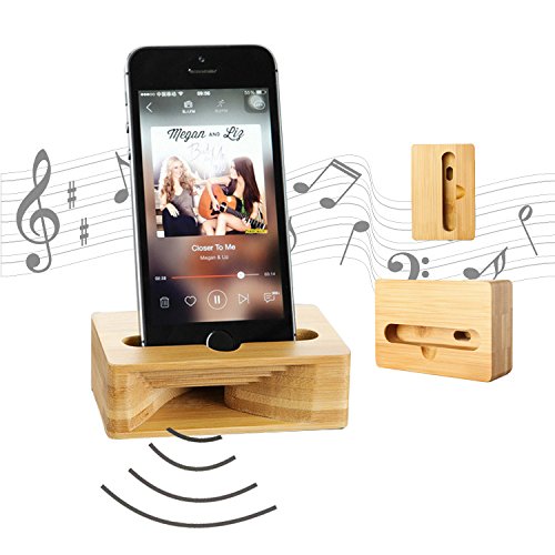 Wooden Cell Phone Stand, Coopsion Phone Holder Wooden Sound Amplifier for iPhone 7 7Plus 6 6Plus Samsung and Cell Phone