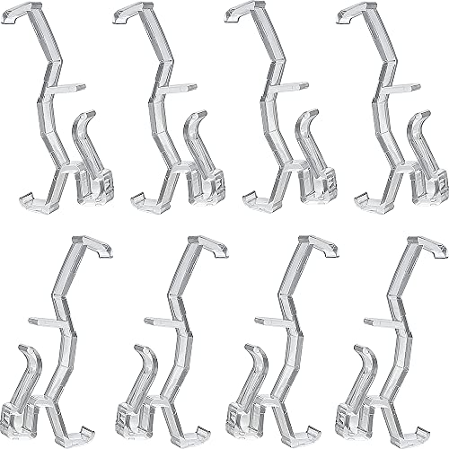 Valance Clips 10pcs 2.5inch Clear Plastic Hidden Retainer Holder Clip for Window Blind Valance,Horizontal Faux & Wood Blinds Parts