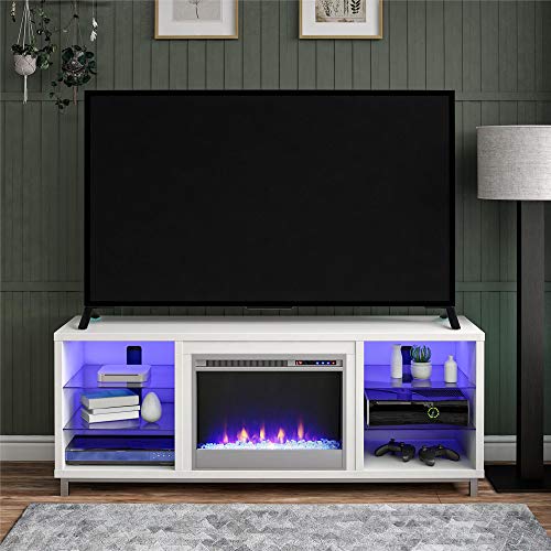 Ameriwood Home Fireplace TV Stand for TVs up to 70', White